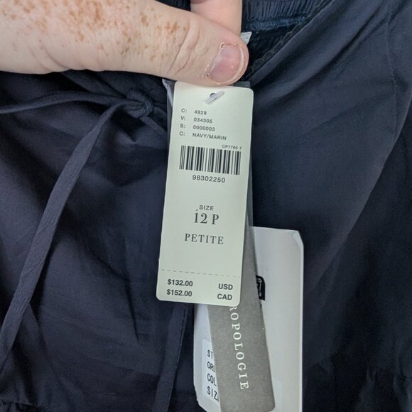 NWT Anthropologie Brand Glamorous Puff-Sleeve Square-Neck Midi Dress Sz 12P - Picture 6 of 6